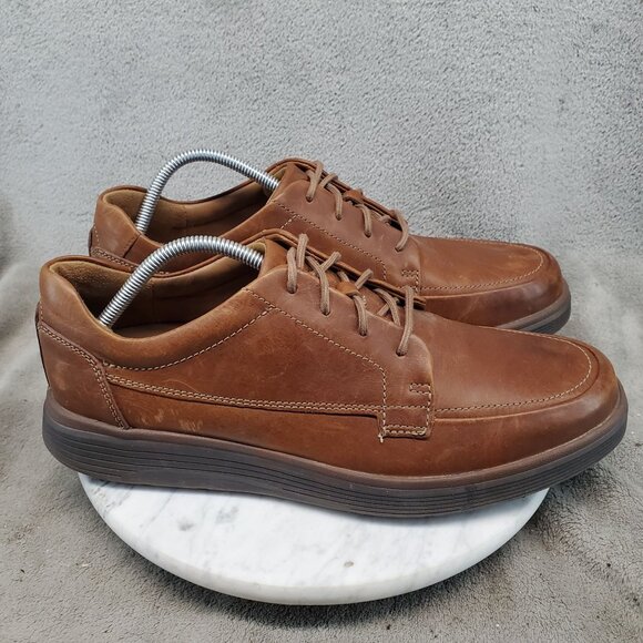 Clarks Shoes Mens Size 12 Unstructured Un Abode Brown Lace Up Oxfords main image 4